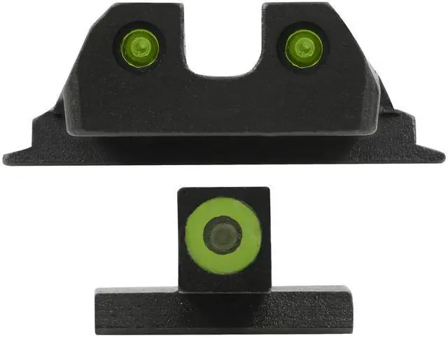 Main image of Meprolight ML-41770 HVS Fixed Self Illuminated Green Front and Rear Day/Night Sight for Smith & Wesson M&P Shield