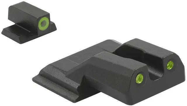 Alt view image 2 of 7 - Meprolight ML-41770 HVS Fixed Self Illuminated Green Front and Rear Day/Night Sight for Smith & Wesson M&P Shield