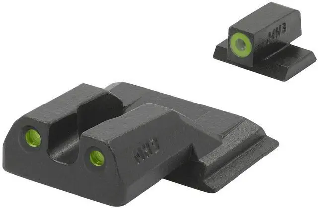 Alt view image 3 of 7 - Meprolight ML-41770 HVS Fixed Self Illuminated Green Front and Rear Day/Night Sight for Smith & Wesson M&P Shield