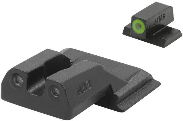 Alt view image 5 of 7 - Meprolight ML-41770 HVS Fixed Self Illuminated Green Front and Rear Day/Night Sight for Smith & Wesson M&P Shield
