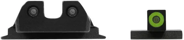 Alt view image 6 of 7 - Meprolight ML-41770 HVS Fixed Self Illuminated Green Front and Rear Day/Night Sight for Smith & Wesson M&P Shield