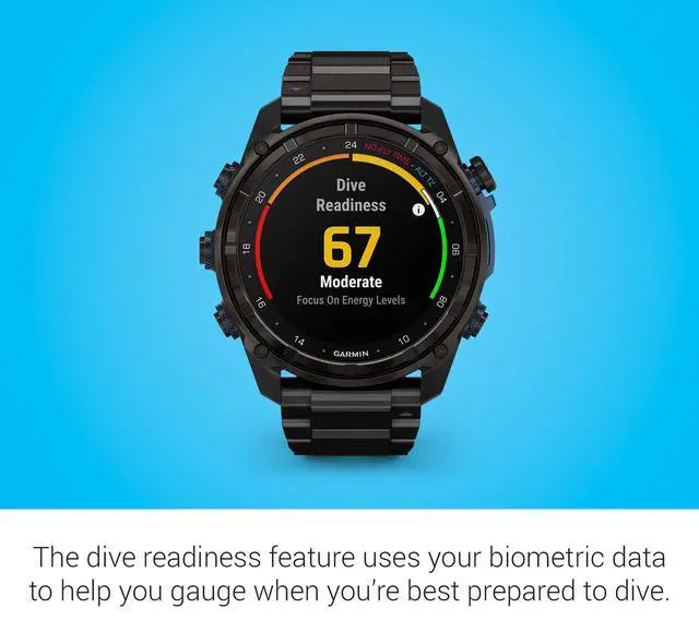 Alt view image 6 of 7 - Garmin Descent Mk3i, Dive Computer and Multisport GPS Smartwatch, Air Integration, Black Titanium