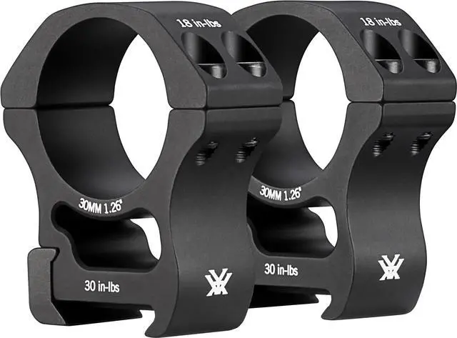 Alt view image 2 of 2 - Vortex Pro Series 30mm Riflescope Rings 2-Piece Set (High 1.26-inch Height)