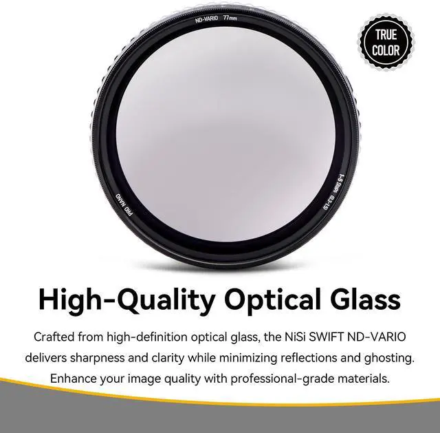 Alt view image 12 of 14 - Nisi 55Mm True Color Nd-Vario 1-5 Stops (0.3-1.5)  Variable Nd Nd2-Nd32  Nano-Coating With Optical Glass