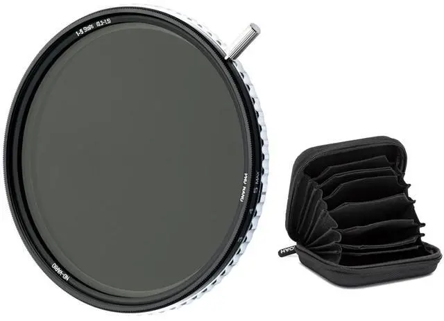 Main image of NiSi 77mm True Color ND-VARIO Pro Nano 1-5 Stops Variable ND Filter Bundle with Hard-Shell Filter Case (Fits 8 Filters up to 95mm) (2 Items)