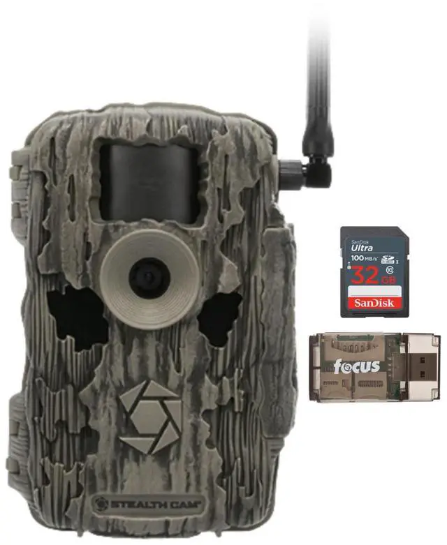 Main image of Stealth Cam Fusion MAX 2.0 36MP Cellular Wireless Trail Camera Bundle with 32 GB Memory Card and Card Reader (3 items)