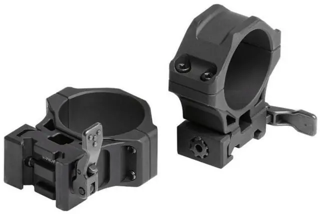 Alt view image 2 of 7 - UTG ACCU-SYNC 34mm QR Picatinny Scope Rings with Locking Quick Release Lever and Tool-Free Tension Adjustment (Black, Medium Profile)