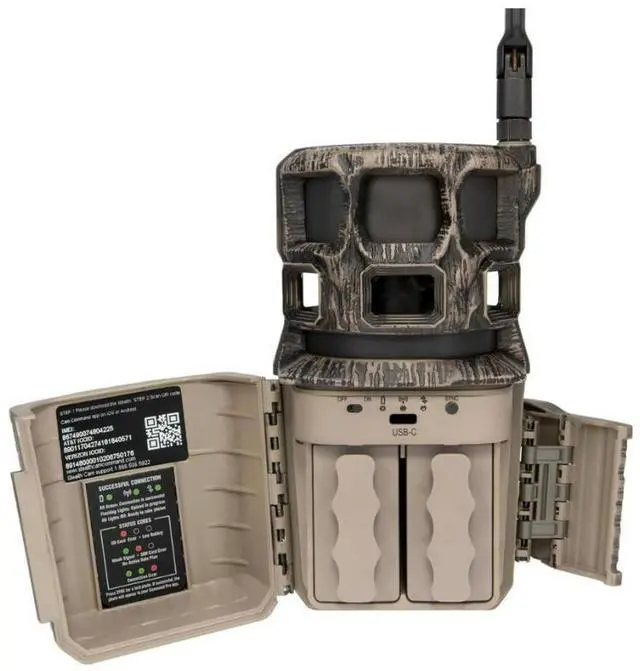 Alt view image 4 of 7 - Stealth Cam Revolver Pro 2.0 360-Degree 40MP Cellular Camera 1440p Video Resolution (Brown) Bundle with Holder, Auxiliary Power Pack, Memory Card, and SD Reader (9 Items)