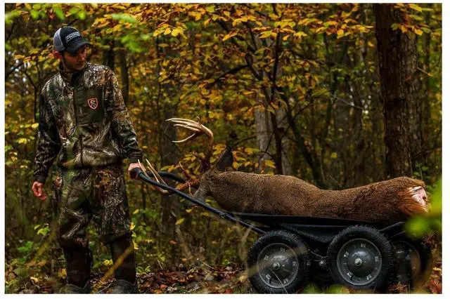 Alt view image 15 of 15 - Hawk Crawler 500 Lb. Capacity Foldable Multi Use Deer Game Recovery Cart, Black