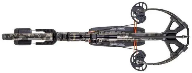 Alt view image 2 of 7 - TenPoint Wicked Ridge Commander M1 Lightweight and Compact Profile Crossbow with Rope-Sled and Fully Coated 4x Multi-Line Scope (Peak Camo)