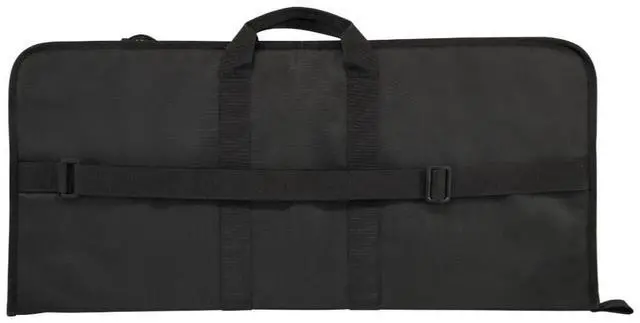 Alt view image 2 of 7 - UTG 28-Inch Keep-It-Simple KIS Durable Water Resistant Polyester Gun Case with Two Zippered Front Pockets, Adjustable Shoulder Strap, and Wall Hanger Loop (Black)