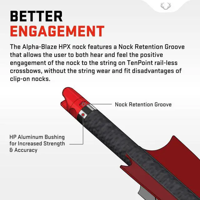 Alt view image 5 of 5 - TenPoint CenterPunch HPX with Alpha-Blaze Lighted Nock and Premium Carbon Arrows (3-Pack)