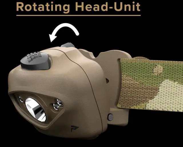 Alt view image 5 of 7 - Princeton Tec Vizz Headlamp 550 Lumen Dimmable LED, IPX7 Water Resistance, Essential Outdoor Accessory for Hiking, Backpacking, Camping, Running, and Safety Preparedness, Multicam, Tactical