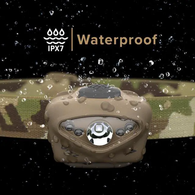 Alt view image 4 of 7 - Princeton Tec Vizz Headlamp 550 Lumen Dimmable LED, IPX7 Water Resistance, Essential Outdoor Accessory for Hiking, Backpacking, Camping, Running, and Safety Preparedness, Multicam, Tactical