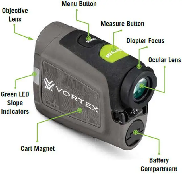 Alt view image 3 of 6 - Vortex Blade Slope Golf Laser Rangefinder with Slope Mode, Clear View Optics, and Shockproof Design