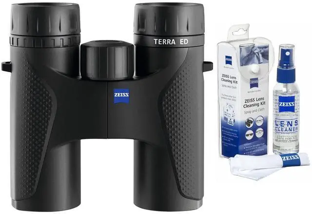 Main image of Zeiss 10x32 Terra ED Binoculars (Black) & Zeiss Cleaning Kit Bundle (2 Items)