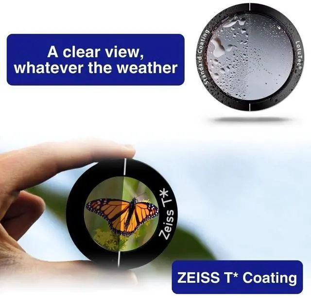 Alt view image 4 of 7 - Zeiss Conquest HDX 10x32 Binocular with 90 Percent Light Transmission and Rugged Design (Black) Bundle with Zeiss Binocular Comfort Carrying Strap and Zeiss Lens Cleaning Kit (3 Items)