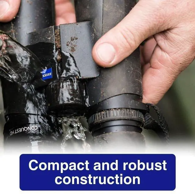Alt view image 6 of 7 - Zeiss Conquest HDX 10x32 Binocular with 90 Percent Light Transmission and Rugged Design (Black) Bundle with Zeiss Binocular Comfort Carrying Strap and Zeiss Lens Cleaning Kit (3 Items)
