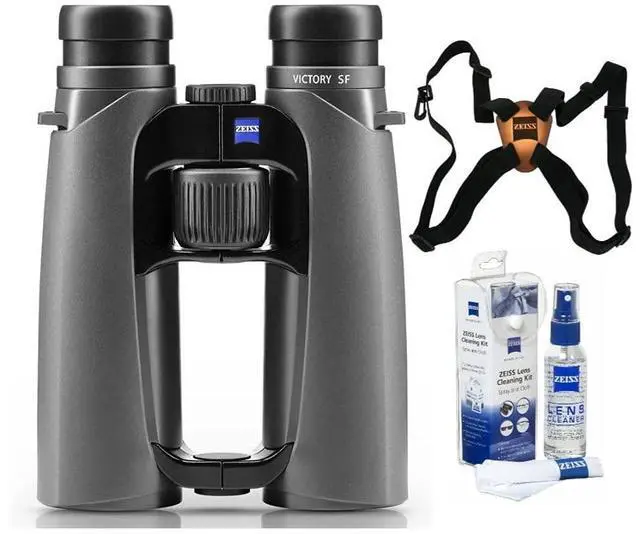 Main image of Zeiss 8x42 Victory SF Binoculars (Black) with Harness and Cleaning Kit Bundle (3 Items)