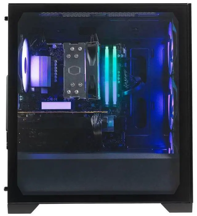 Alt view image 2 of 4 - Cooler Master BLACK R7 5700GT/32GB/1TB/ GTX 4060 8GB Card Gaming Desktop