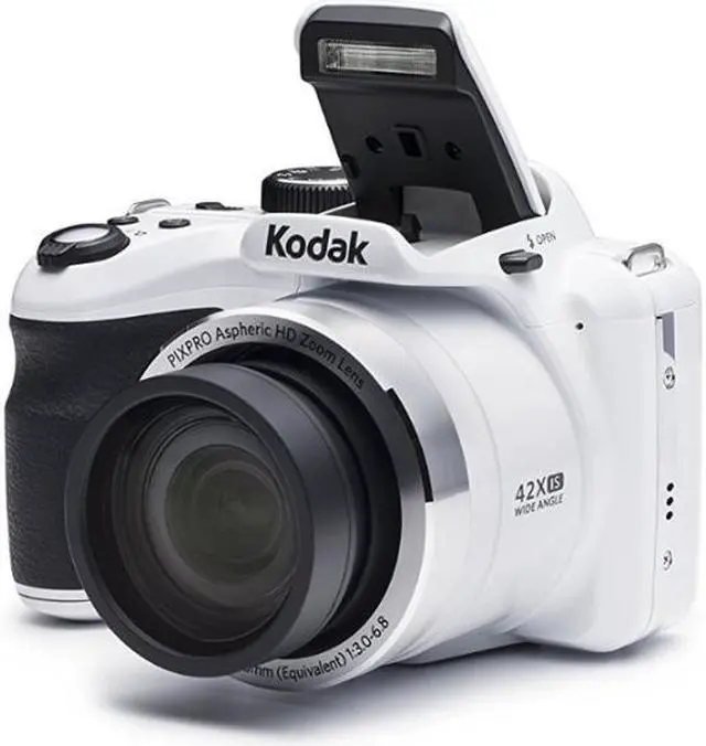 Alt view image 7 of 8 - Kodak PIXPRO AZ421 Digital Camera (White) with 32GB SD Card and Accessory Kit