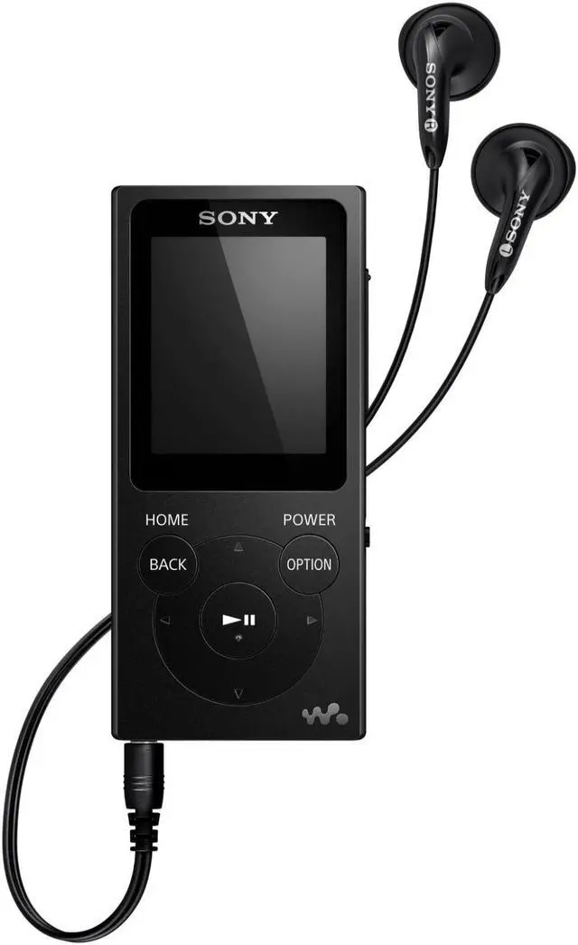 Alt view image 4 of 8 - Sony NW-E394 Walkman 8GB Digital Audio Player (Black) with Hard Case