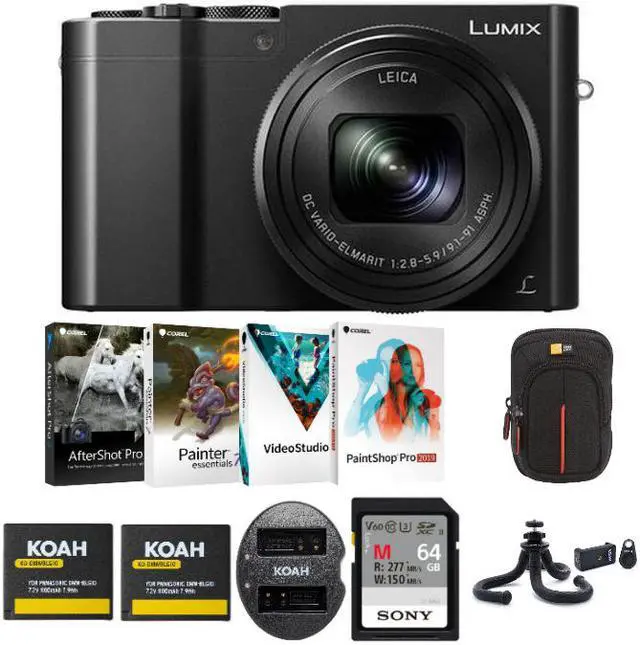 Alt view image 16 of 20 - Panasonic LUMIX ZS100 20.1MP 4K Digital Camera (Black) Holiday Bundle