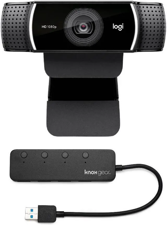 Main image of Logitech C922 Pro Stream 1080p Webcam with Knox 4-Port USB 3.0 Hub
