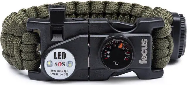 Main image of Focus Emergency Survival Multi-Tool Paracord Bracelet