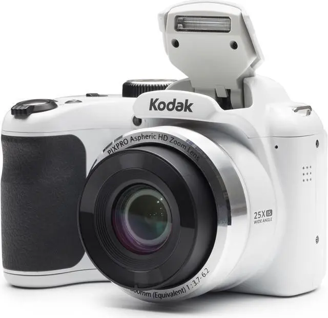 Alt view image 6 of 17 - Kodak PIXPRO AZ252 Astro Zoom 16MP Digital Camera (White)