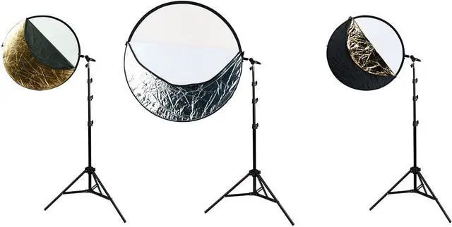 Alt view image 2 of 19 - Westcott Collapsible 5-in-1 Reflector with Gold Surface (20")