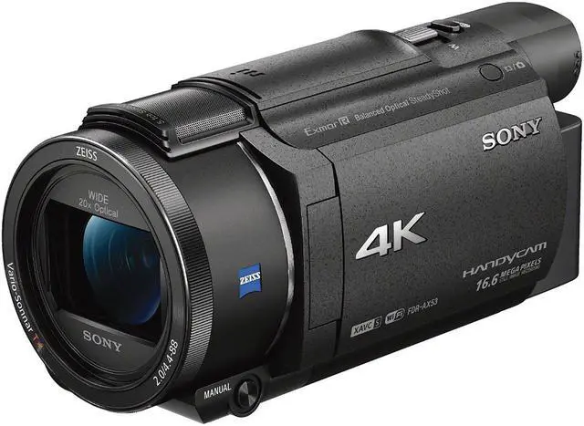Alt view image 2 of 6 - Sony FDR-AX53 UHD 4K Handycam Camcorder with 55mm Filter and Accessory Bundle