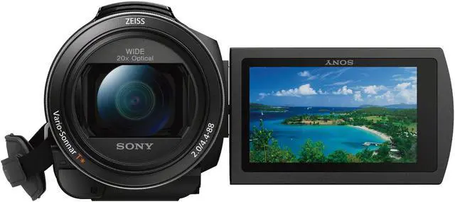 Alt view image 3 of 6 - Sony FDR-AX53 UHD 4K Handycam Camcorder with 55mm Filter and Accessory Bundle