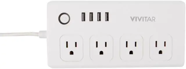 Main image of Vivitar Smart Home Power Strip, Multi Plug with 4 USB Ports (HA-1007)