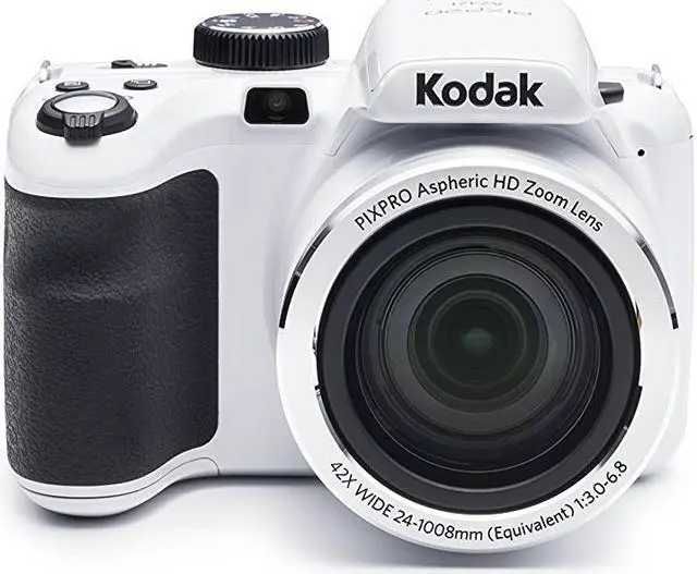 Alt view image 3 of 8 - Kodak PIXPRO AZ421 Digital Camera (White) with 32GB SD Card and Accessory Kit