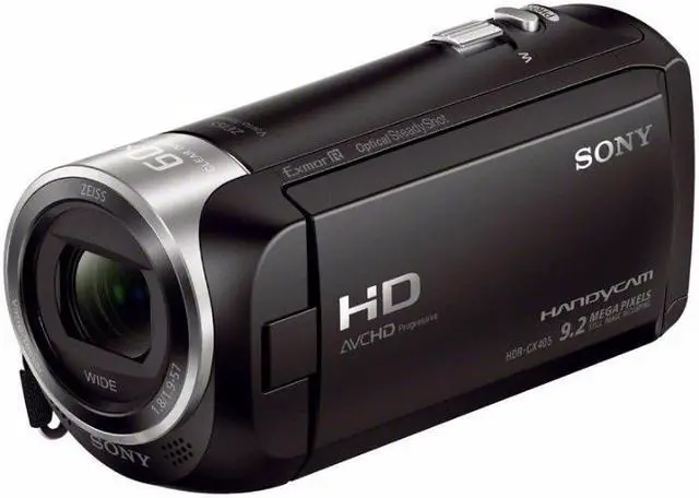 Alt view image 2 of 15 - Sony CX405 Handycam 1080p Camcorder with 64GB SD Card and Battery Pack Bundle