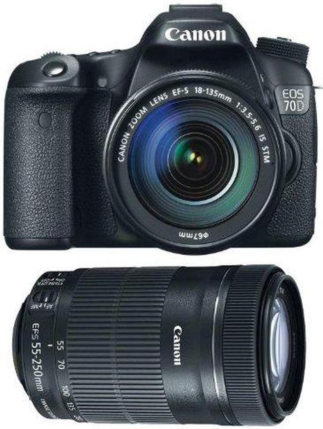 Canon 70d EOS 70D EFS 18-135mm IS STM Kit + Canon EF-S 55-250mm f/4-5.6 IS  STM