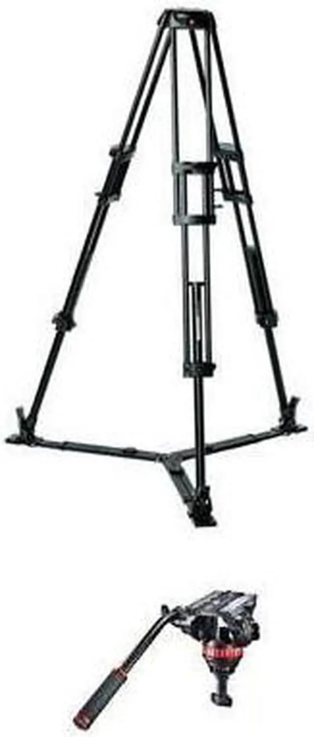 Alt view image 5 of 14 - Manfrotto Professional Fluid Video System/Aluminum /Ground Spreader MVH502A w/54
