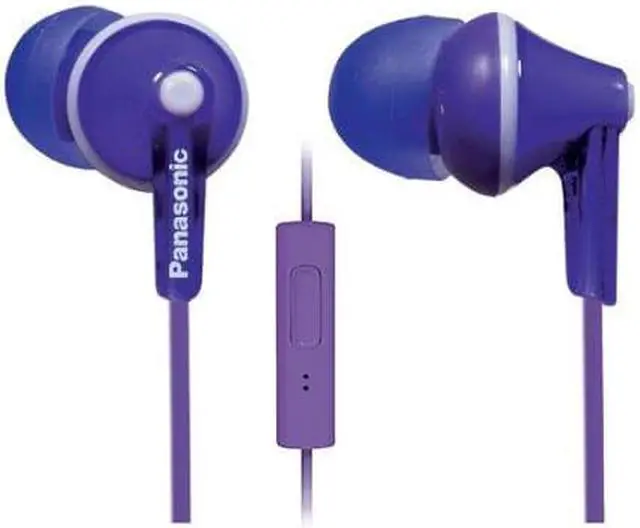 Alt view image 2 of 14 - Panasonic Rp-tcm125-v Tcm125 Earbuds With Remote & Microphone (Purple)