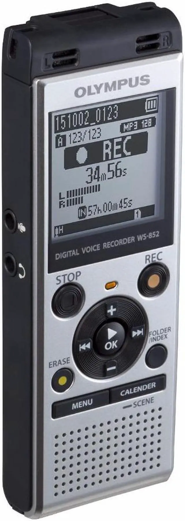 Alt view image 8 of 20 - Olympus WS-852 Digital Voice Recorder, Silver, V415121SU000
