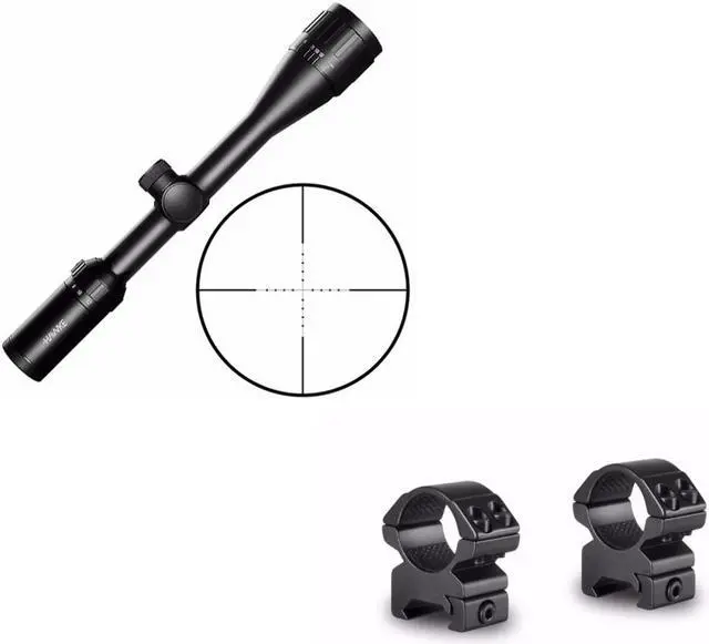 Main image of Hawke Vantage 4-12x40 IR Riflescope, Mil Dot Reticle - 14141 with 2pc Rings