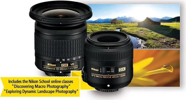 Alt view image 3 of 10 - Nikon Landscape and Macro Two Lens Kit with AF-P 10-20mm VR & AF-S 40mm Lens