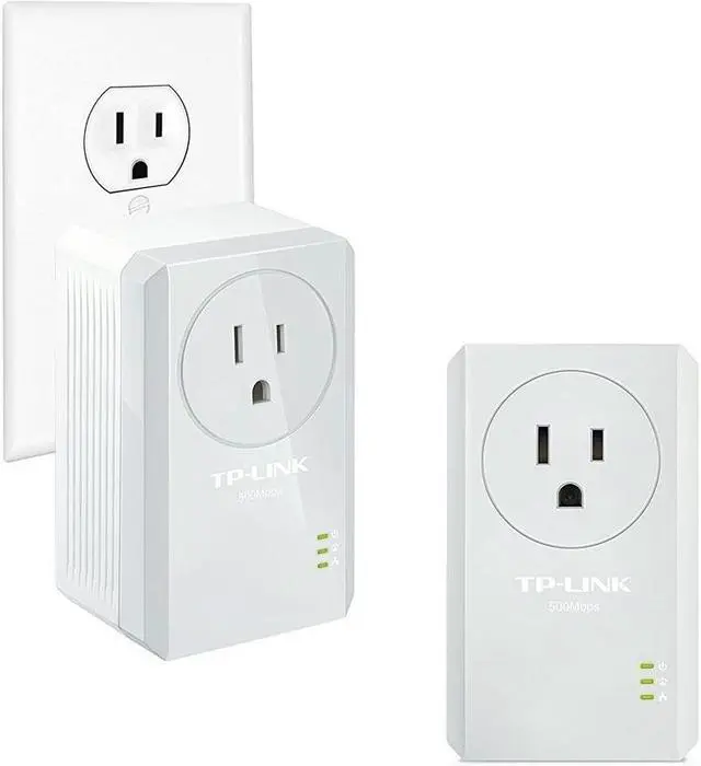 Alt view image 16 of 20 - TP-Link TL-PA4020P KIT AV500 2-Port Powerline Adapter with AC Pass Through Starter Kit