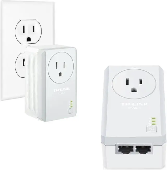 Alt view image 18 of 20 - TP-Link TL-PA4020P KIT AV500 2-Port Powerline Adapter with AC Pass Through Starter Kit