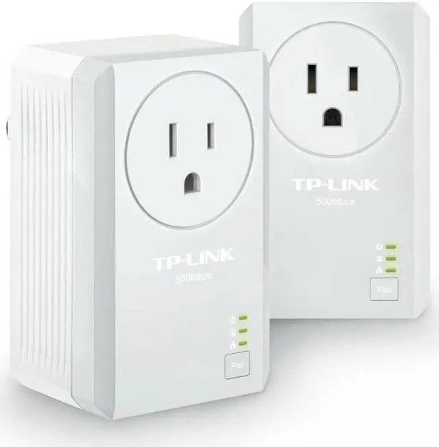 Alt view image 15 of 20 - TP-Link TL-PA4020P KIT AV500 2-Port Powerline Adapter with AC Pass Through Starter Kit