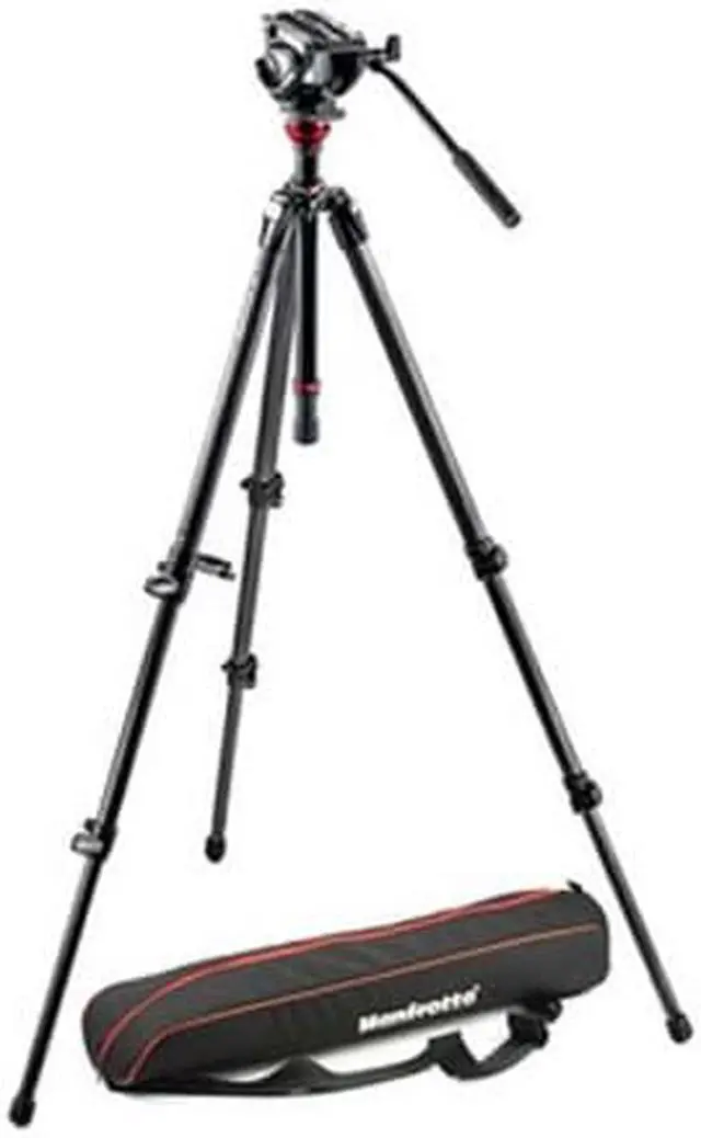 Alt view image 6 of 12 - Manfrotto MVH500AH Head with 755CX3 Legs and Bag