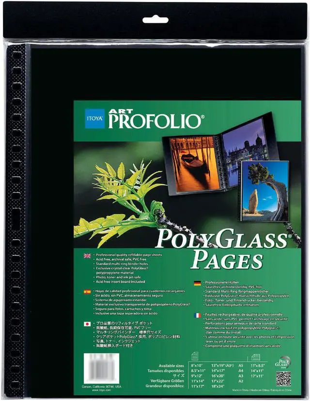 Main image of Itoya Art Profolio Portrait Polyglass Pages (9" x 12")