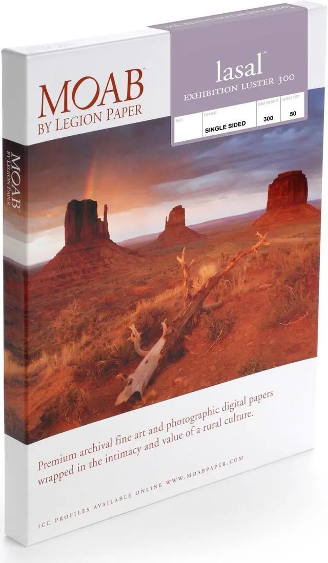 Alt view image 2 of 5 - Moab Lasal Exhibition Luster 300,IJ Paper,5x7 50 Sheets #F01-LEL3005750