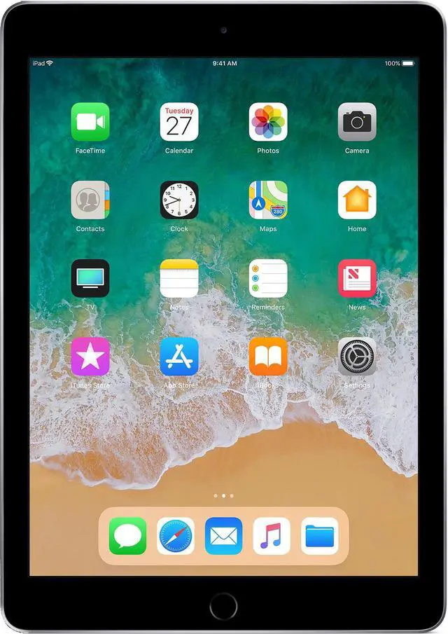 Alt view image 10 of 20 - Apple 9.7" iPad 6th Generation (Early 2018, 128GB, Wi-Fi Only, Space Gray)