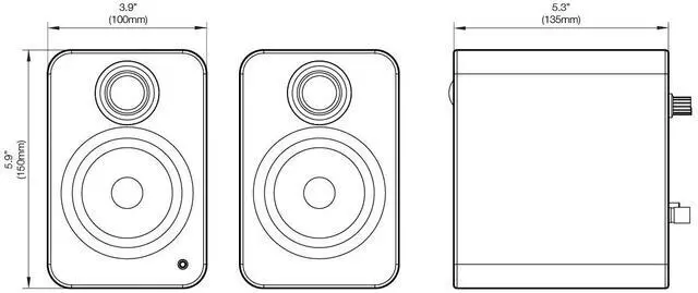 Alt view image 4 of 13 - Kanto YU2 Powered Desktop Speakers - Pair (Matte White)
